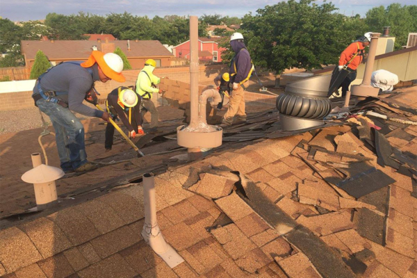 Roofing Crew working on a roof